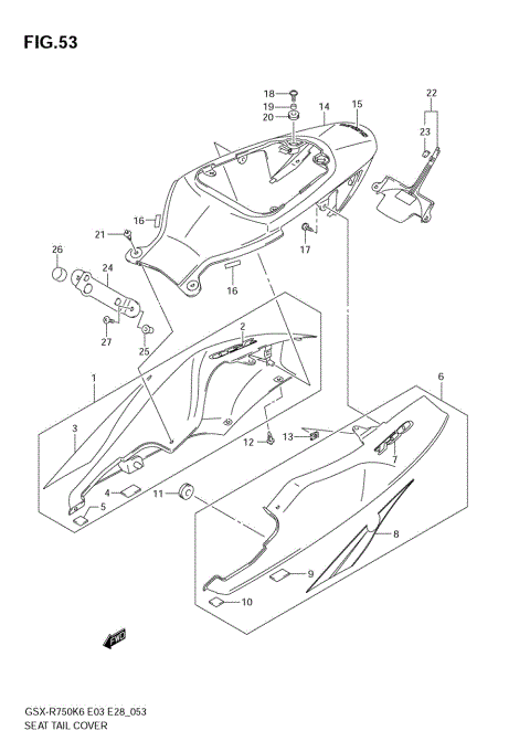 SEAT TAIL COVER (MODEL K6)