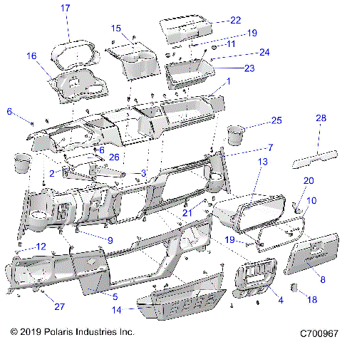 BODY, DASH - R20RRW99A9/AA/AF/AP/AX/B9/BA/BF/BP/BX (C700967)