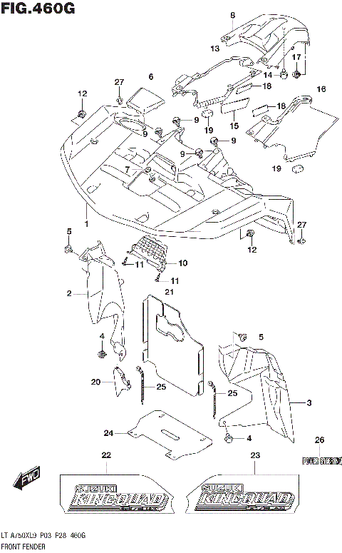 FRONT FENDER (LT-A750XPZL9 P03)