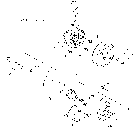 GENERATOR/STARTING MOTOR - A07KA05CA/CB/CD (49ATVGENERATOR07PRED50)