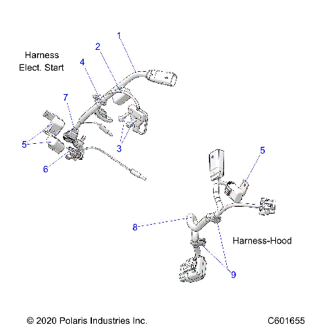 ELECTRICAL, WIRE HARNESS, HOOD, ELEC. START - S21TKP8RS/8RE (C601655)