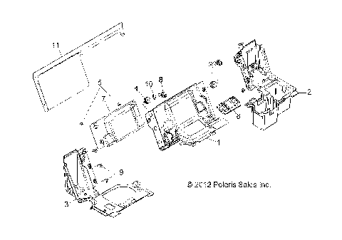 BODY, SEAT DIVIDER - R12JT87AB/AD/AS/AW/9EAW (49RGRSEATDVD12RZR900)