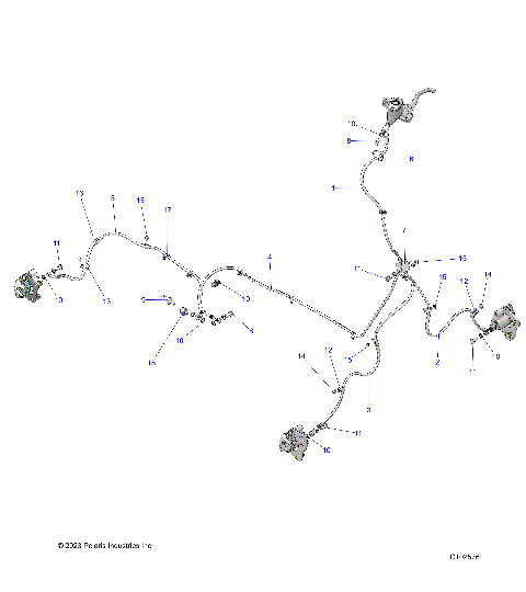 BRAKES, BRAKE LINES - A25SEA57F1/C1/C2/E1/E2 (C102576)