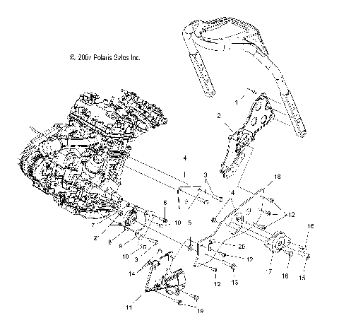 ENGINE, MOUNTING, LH - S10PP7FSL/FEL (49SNOWENGINEMOUNTLH08IQTRBO)