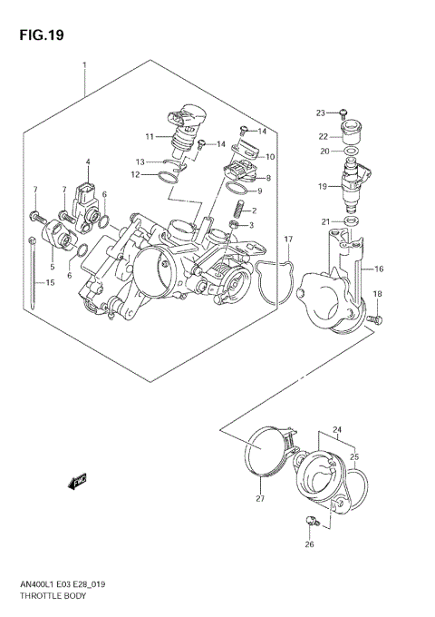THROTTLE BODY (AN400ZA L1 E28)