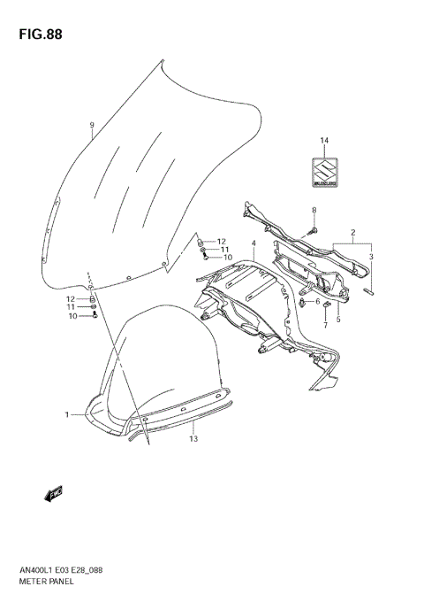 METER PANEL (AN400 L1 E33)