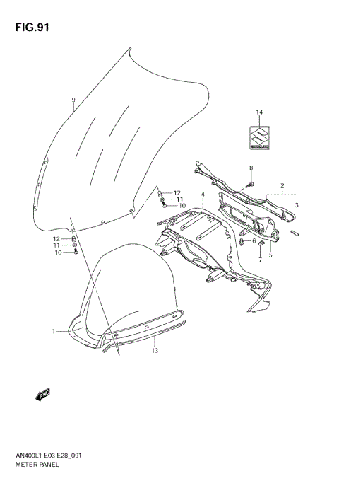 METER PANEL (AN400ZA L1 E33)