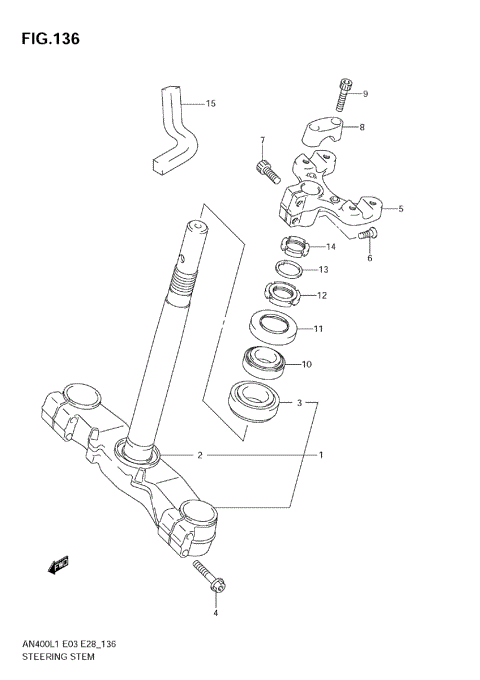 STEERING STEM (AN400A L1 E33)