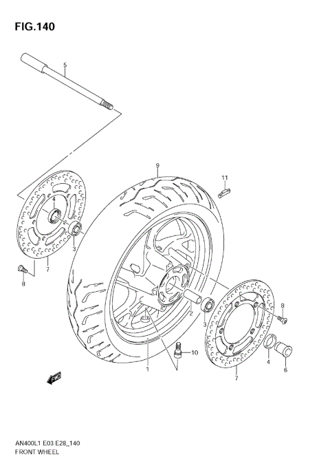 FRONT WHEEL (AN400 L1 E33)