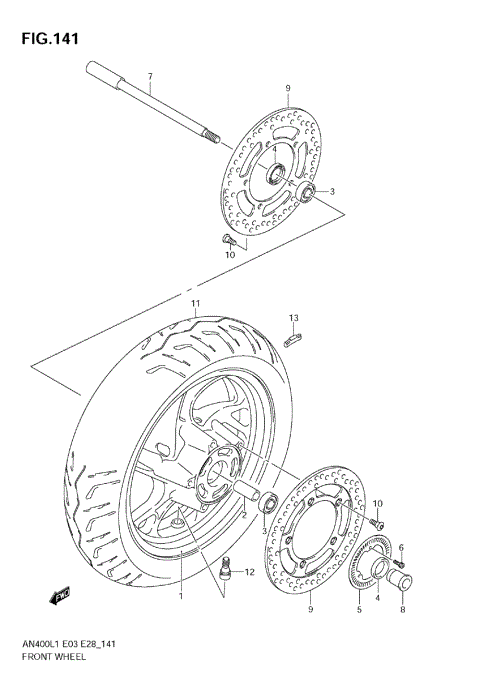 FRONT WHEEL (AN400A L1 E33)