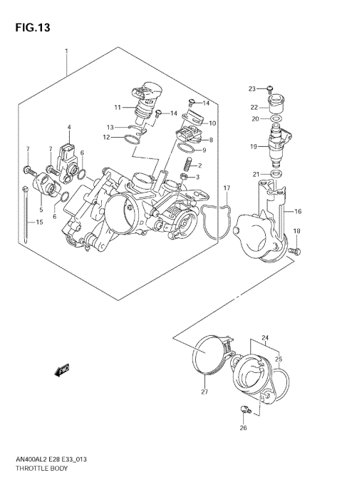 THROTTLE BODY (AN400ZA L2 E28)