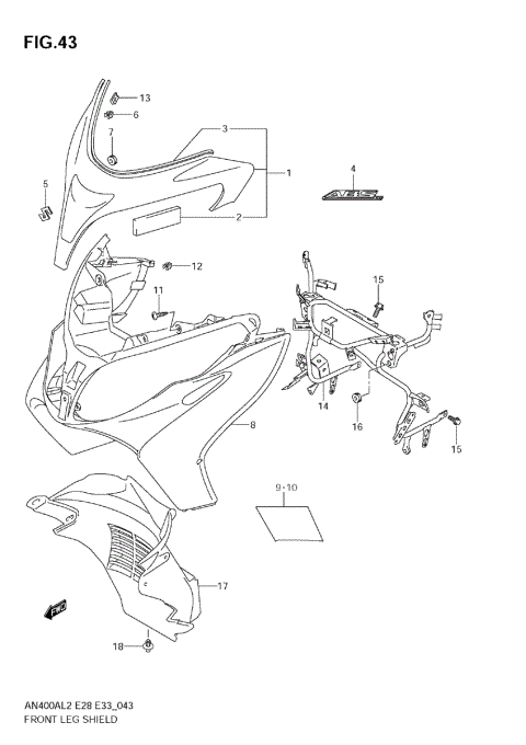 FRONT LEG SHIELD (AN400ZA L2 E28)
