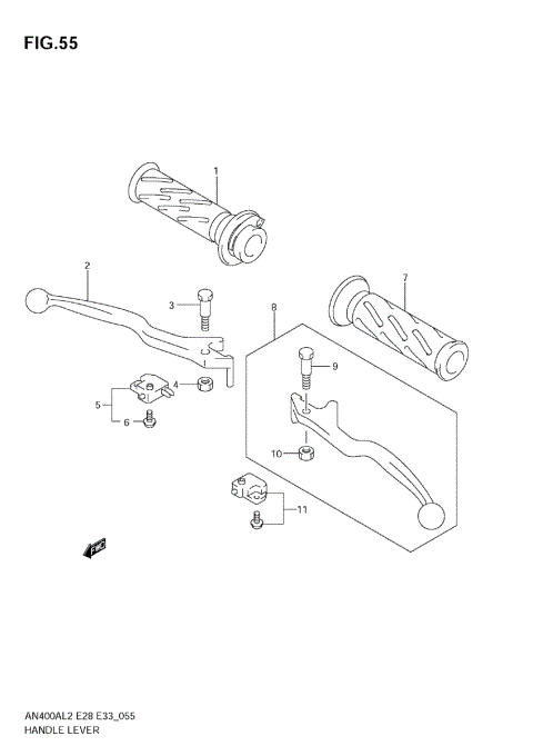 HANDLE LEVER (AN400A L2 E33)