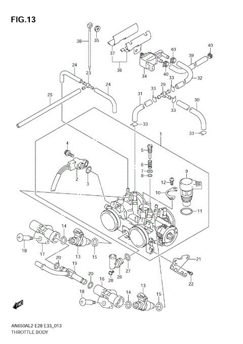 THROTTLE BODY (AN650A L2 E33)
