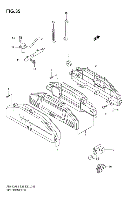 SPEEDOMETER (AN650A L2 E28)