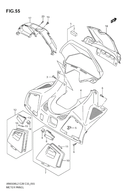 METER PANEL (AN650A L2 E28)