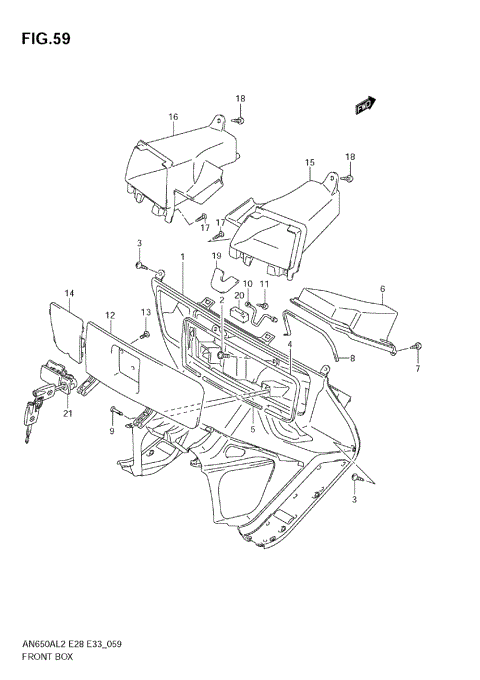 FRONT BOX (AN650A L2 E33)