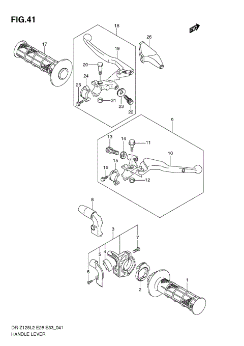 HANDLE LEVER (DR-Z125 E28)
