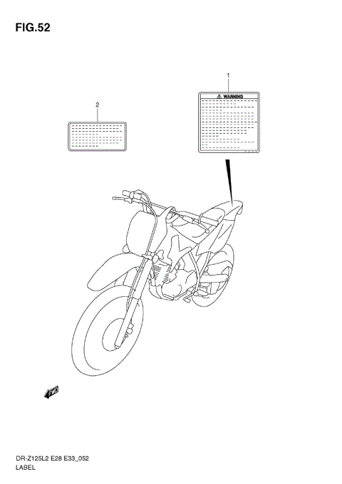 LABEL (DR-Z125L E33)