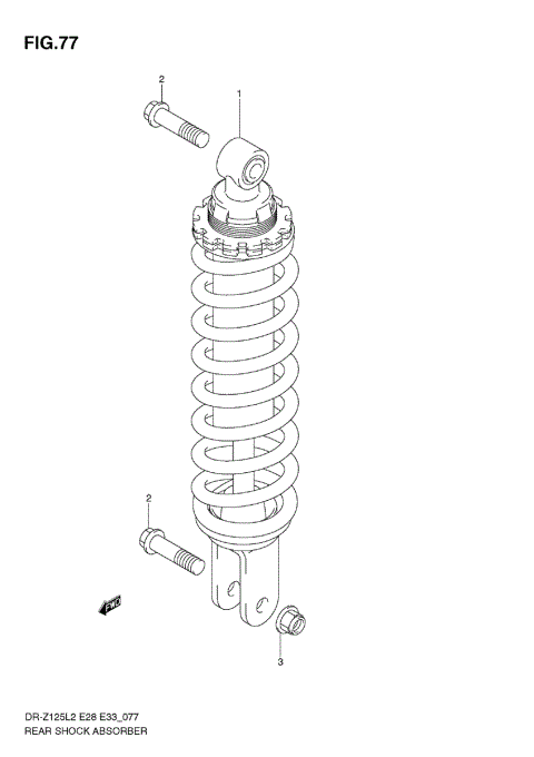 REAR SHOCK ABSORBER (DR-Z125L E33)