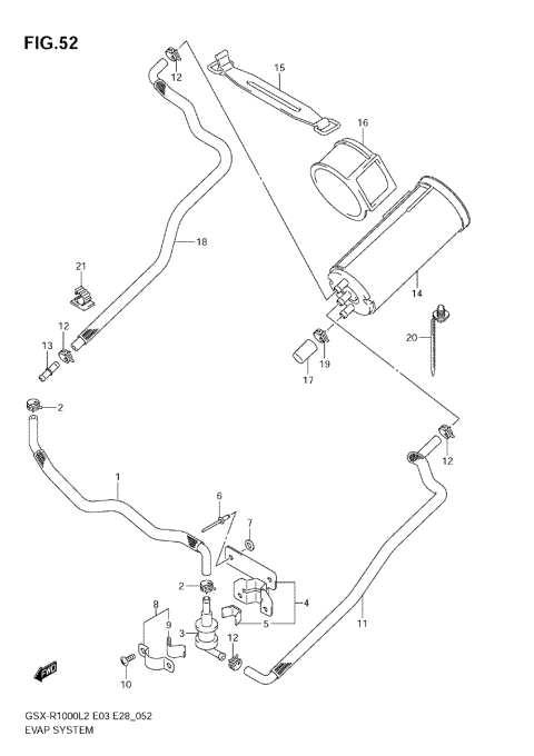 EVAP SYSTEM (GSX-R1000 L2 E33)
