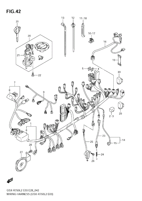WIRING HARNESS (GSX-R750 L2 E03)