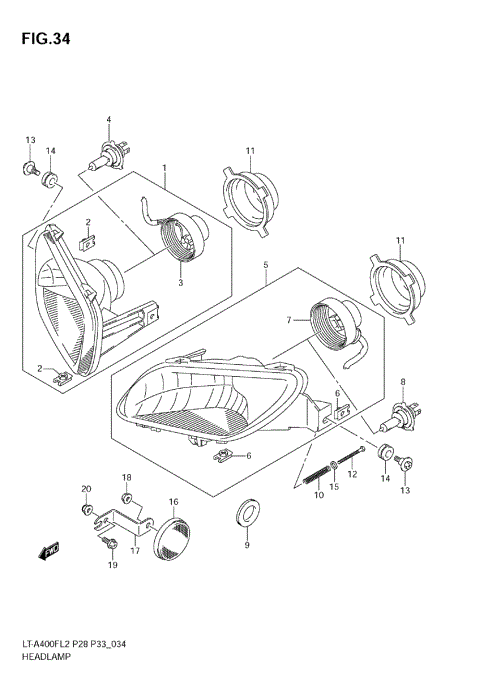 HEADLAMP (LT-A400F E28)