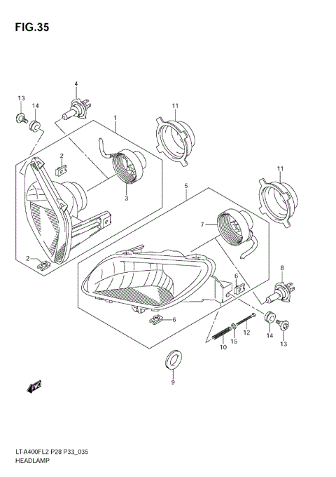HEADLAMP (LT-A400F E33)