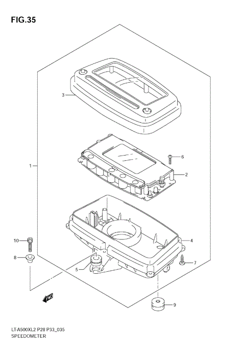 SPEEDOMETER (LT-A500X E33)