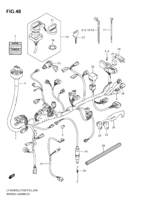 WIRING HARNESS (LT-A500XZ E28)