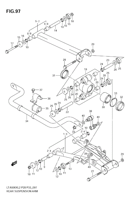 REAR SUSPENSION ARM (LT-A500X E33)
