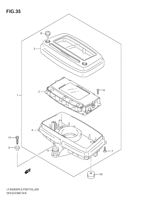 SPEEDOMETER (LT-A500XPL2 E33)