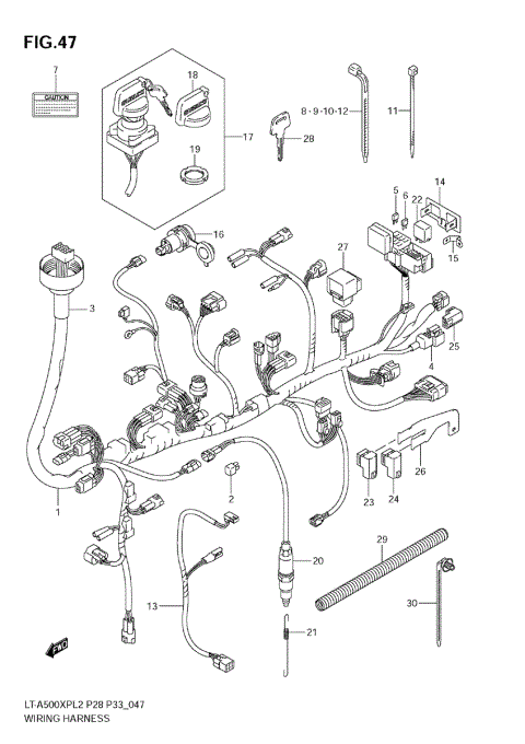 WIRING HARNESS (LT-A500XPL2 E33)