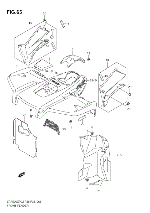 FRONT FENDER (LT-A500XPZL2 E33)