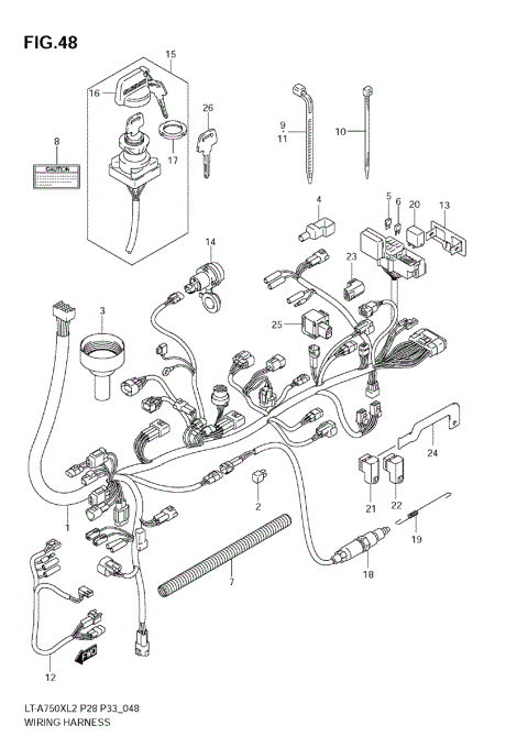 WIRING HARNESS (LT-A750X L2 E33)
