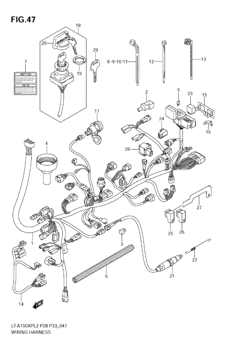 WIRING HARNESS (LT-A750XPL2 E28)