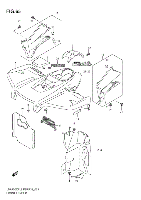 FRONT FENDER (LT-A750XPZL2 E28)