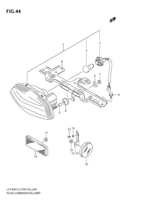 REAR COMBINATION LAMP (LT-F400FZ E28)