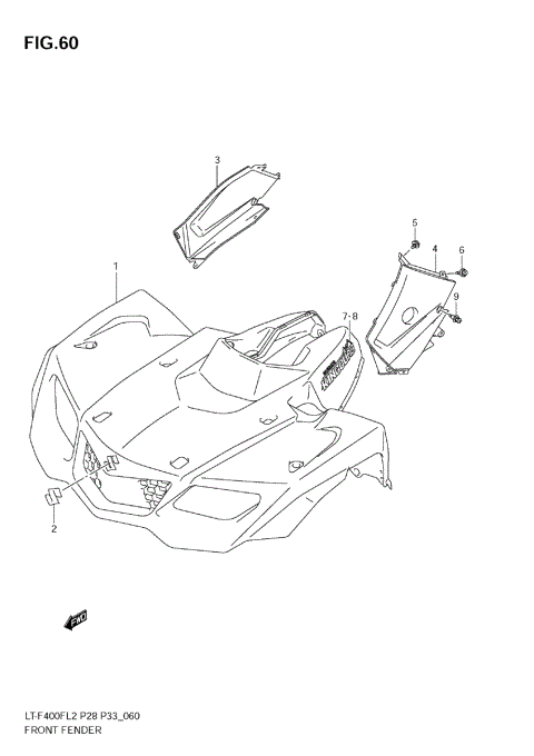FRONT FENDER (LT-F400FZ E28)