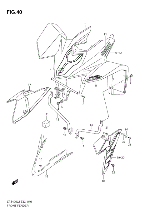 FRONT FENDER (LT-Z400ZL2)