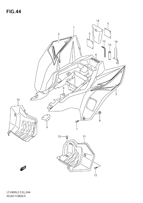 REAR FENDER (LT-Z400L2)