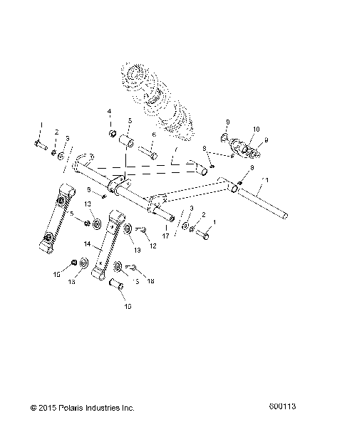 SUSPENSION, TORQUE ARM, FRONT - S16EL8PE/PS/PSL ALL OPTIONS (600113)