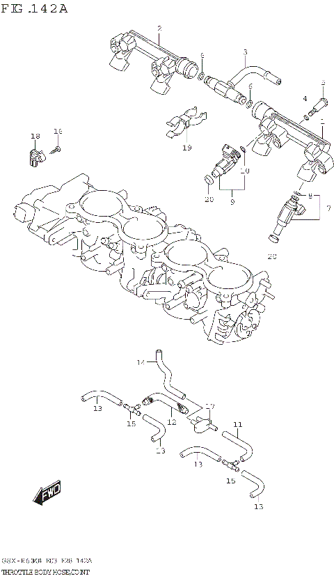 THROTTLE BODY HOSE/JOINT (E03,E28)