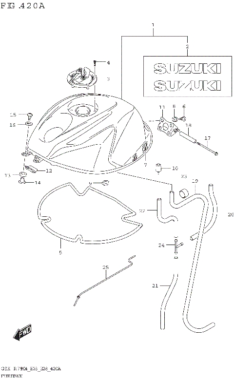 FUEL TANK (GSX-R750:(E03,E28))