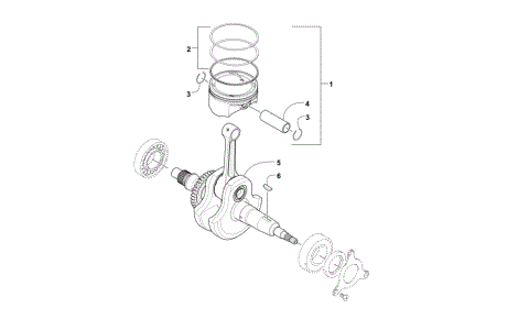 CRANKSHAFT AND PISTON ASSEMBLY