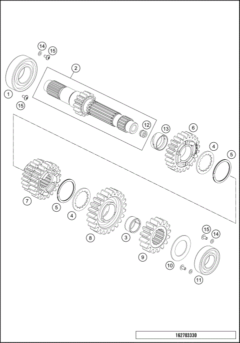 TRANSMISSION I - MAIN SHAFT