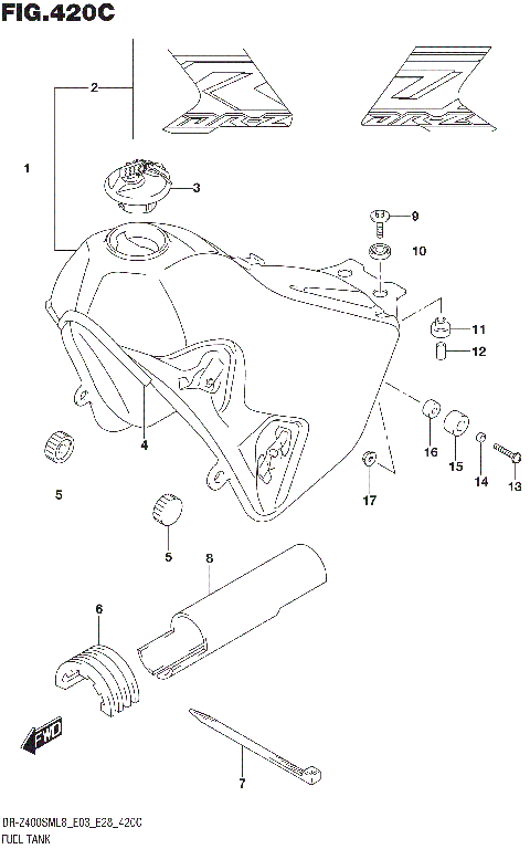 FUEL TANK (DR-Z400SML8 E33)