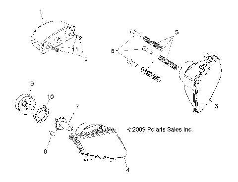 ELECTRICAL, HEADLIGHTS, TAILIGHTS and BULBS - A13EA32FA (49ATVHEADLIGHT10BOSSI)