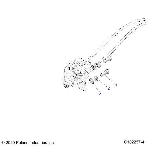 BRAKES, BRAKE CALIPER, REAR, MOUNTING - A23SJS57CX/EX (C102257-4)