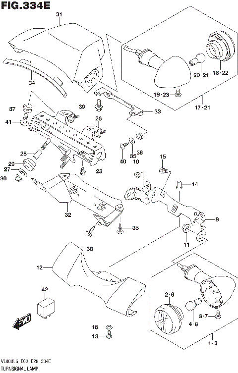 TURNSIGNAL LAMP (VL800TL6 E28)